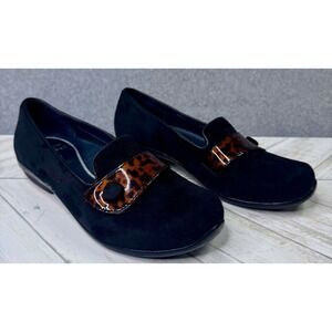 Dansko Olena‎ Women's Size 38/US 8 Loafer Slip On Comfort Dress Shoe Suede Black